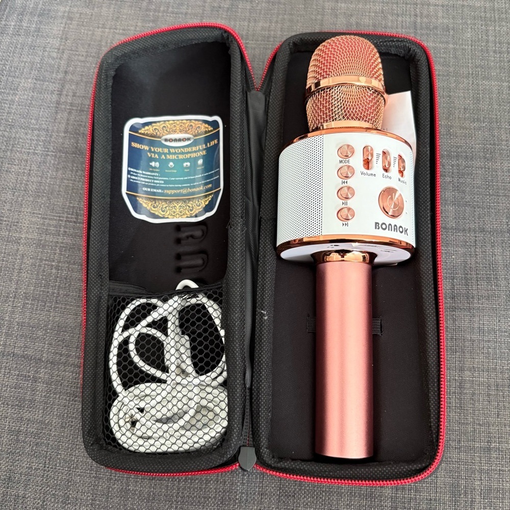 Rose Gold Wireless Microphone by Bonaok